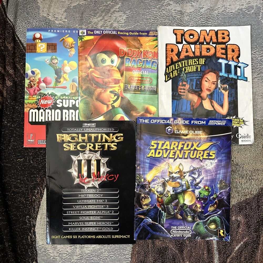 Lot of 5 Vintage Nintendo Power Strategy Guide Nintendo GameCube Mario retro mk